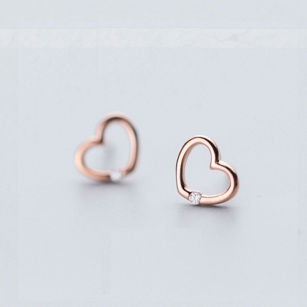 Dámské peckové náušnice srdce R92 4