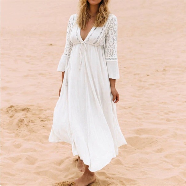 Dámské plážové šaty P1037 bílá