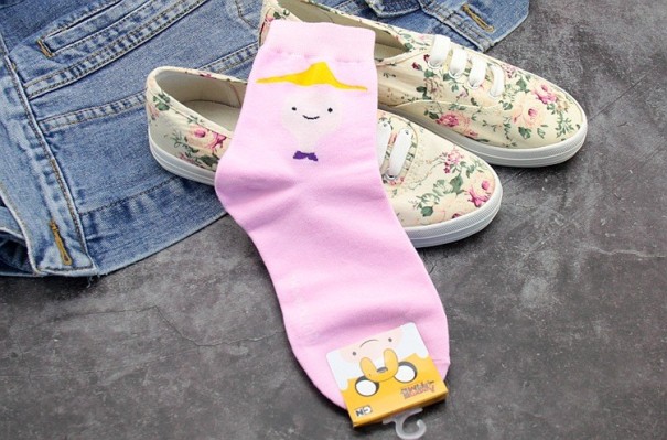 Dámské ponožky se zvířátky růžová