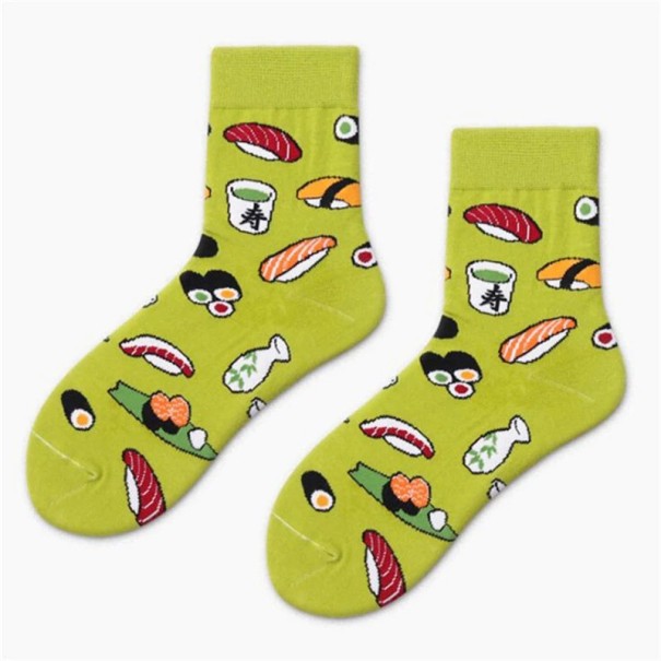 Dámske ponožky - Sushi zelená