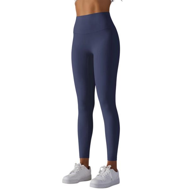 Dámské prodyšné legíny s vysokým pasem Sportovní kalhoty na fitness Jógu Běh Cyklistiku Elastické oblečení do posilovny Pohodlný střih tmavě modrá XL