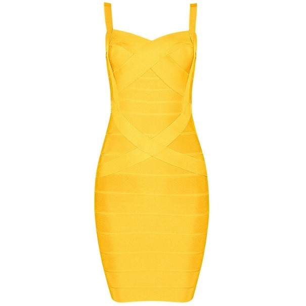 Dámske puzdrové šaty žltá XS