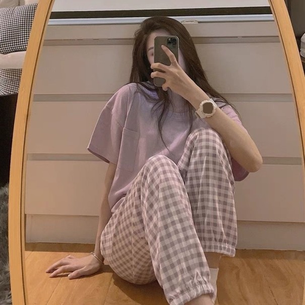 Dámské pyžamo P2700 světle fialová S