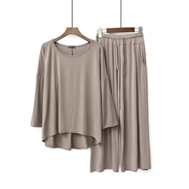 Dámské pyžamo P2741 kávová 4XL