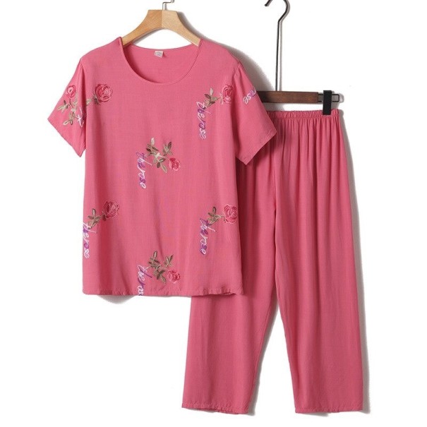 Dámské pyžamo P2847 tmavě růžová 3XL