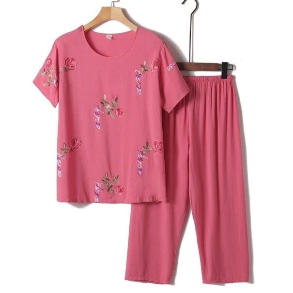 Dámské pyžamo P2847 tmavě růžová 3XL