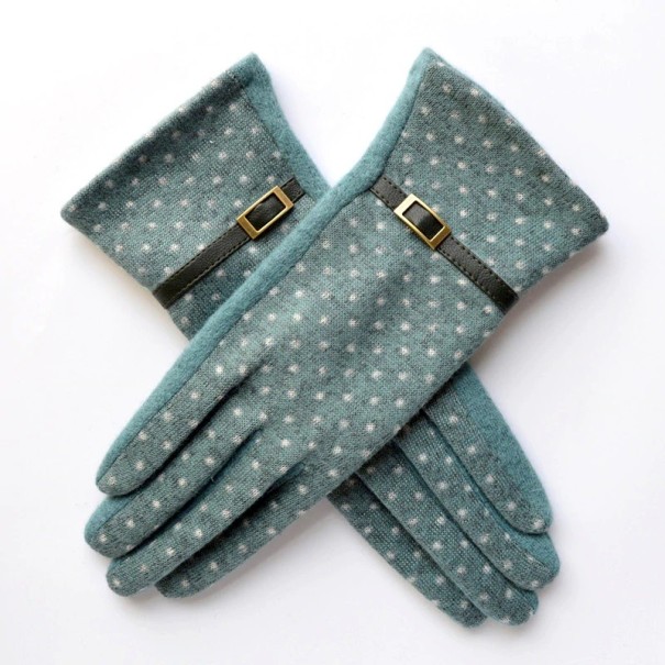 Dámské rukavice s přezkou J2832 zelená