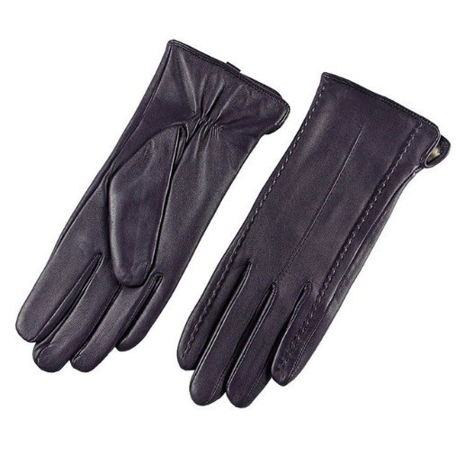 Dámské rukavice z pravé kůže J824 fialová S