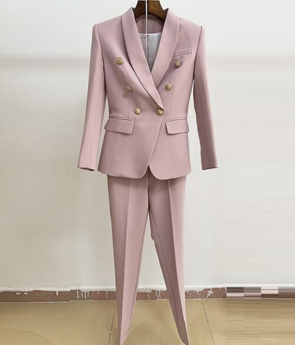 Dámské sako a kalhoty B1113 růžová L