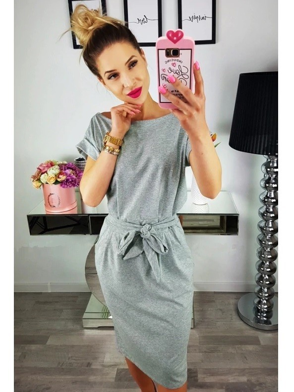 Dámske šaty s krátkym rukávom A2813 3XL 4