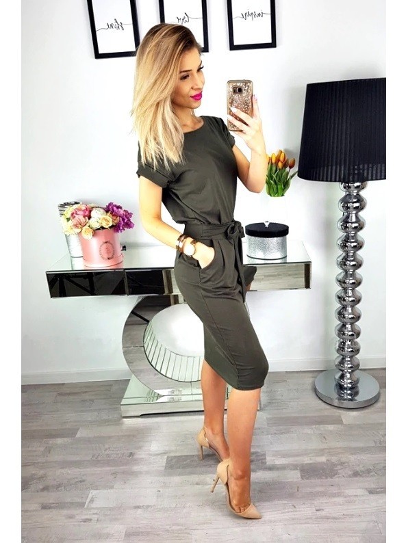 Dámske šaty s krátkym rukávom A2813 XXL 3