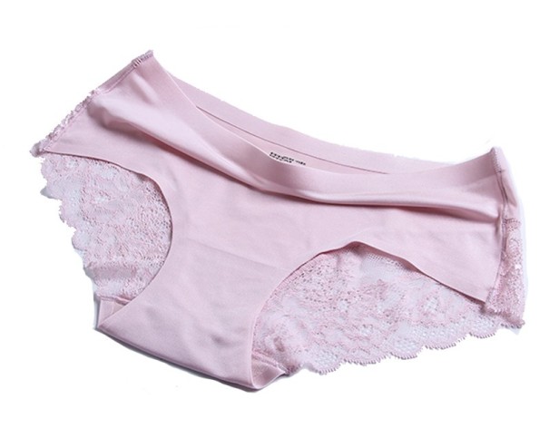 Dámske sexi nohavičky s čipkou A1017 ružová XS