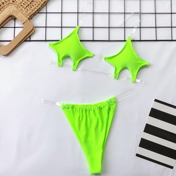 Dámske sexy bikiny P627 neónová zelená S