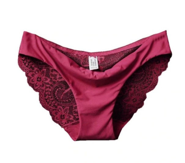 Dámské sexy kalhotky s krajkou A1019 bordová XS