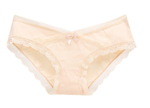 Dámské sexy kalhotky s krajkou A1020 béžova S