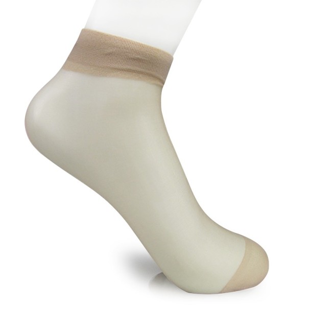 Dámske silonkové ponožky - 10 párov béžová