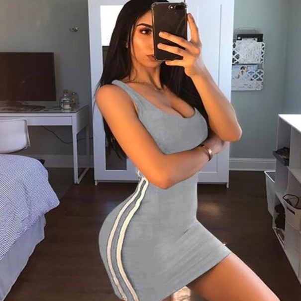 Dámské sportovní mini šaty šedá XL