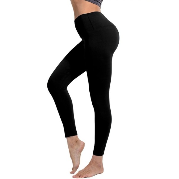 Dámske strečové legíny na jogu s vysokým pásom Push-up efekt Elastické športové nohavice Tvarujúce legíny Fitness oblečenie čierna M