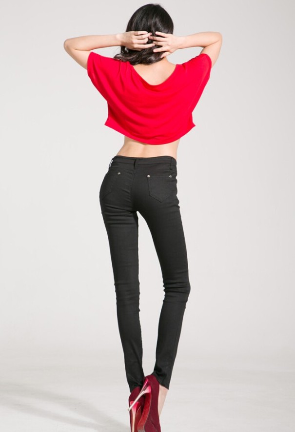 Dámské stylové džíny - Černé 28