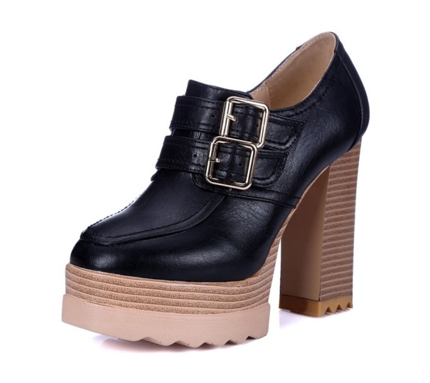 Dámské stylové kotníkové boty na podpatku J2410 černá 35
