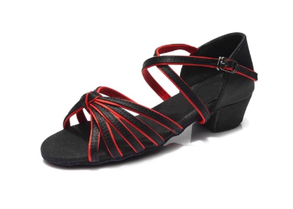 Dámske tanečné topánky 82006 čierno-červená 36