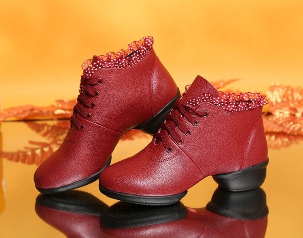 Dámské taneční boty 82007 červená 37