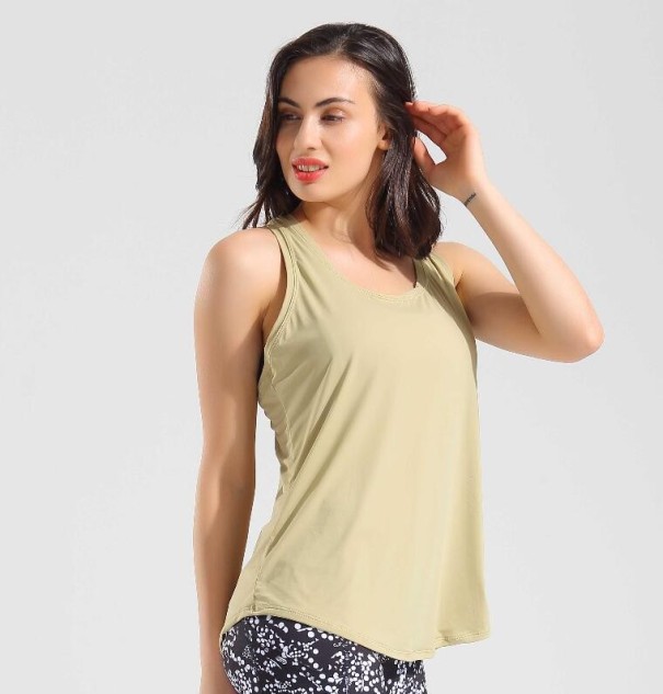 Dámske tielko s vykrojenými chrbtom B230 khaki L