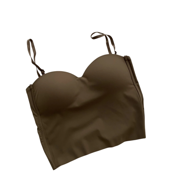 Dámské tílko Univerzální velikost Jednobarevné Tenká ramínka Výstřih do O Materiál polyester bavlna Základní top hnědá