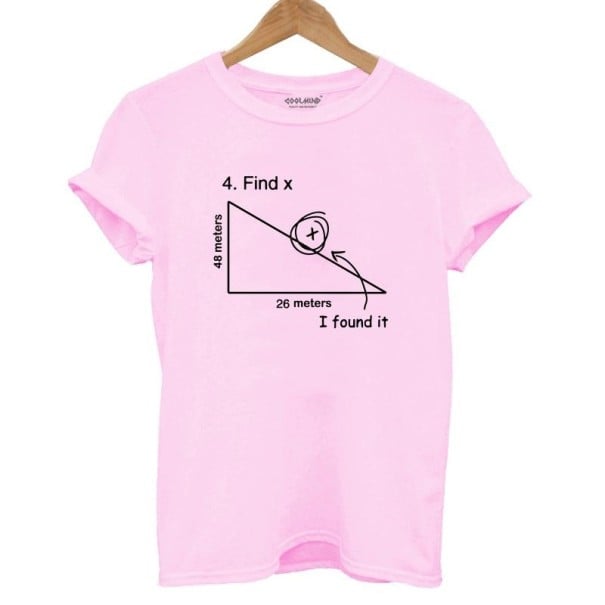 Dámské tričko s motivem geometrie růžová S