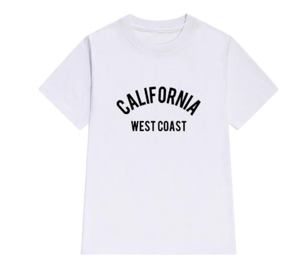 Dámské tričko s nápisem CALIFORNIA bílá XL