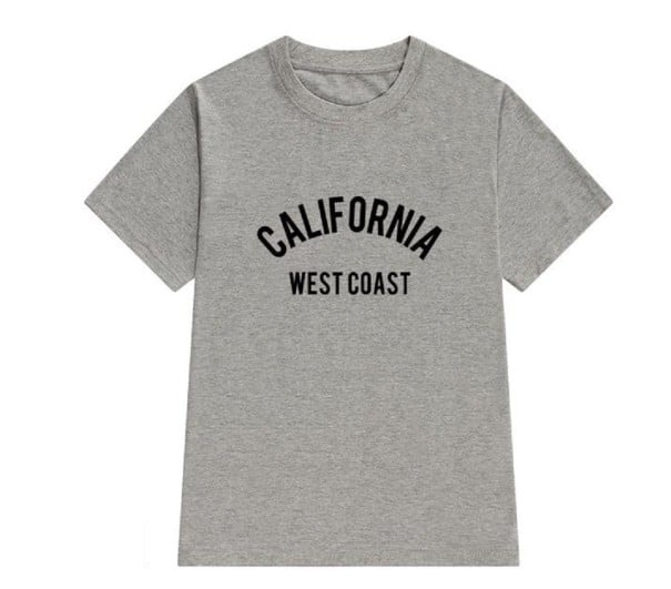Dámské tričko s nápisem CALIFORNIA šedá M