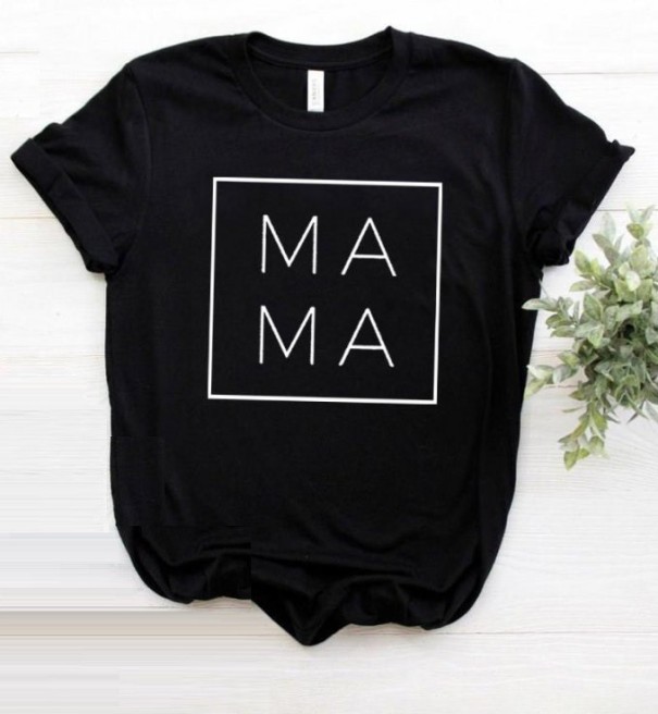 Dámské tričko s nápisem MAMA černá XXS