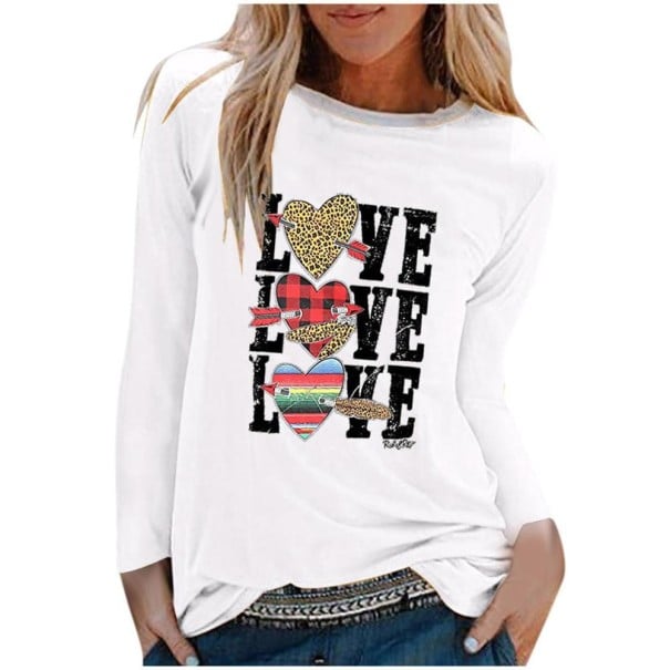 Dámske tričko s nápisom LOVE biela L