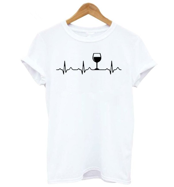 Dámske tričko s pohárom vína biela XL