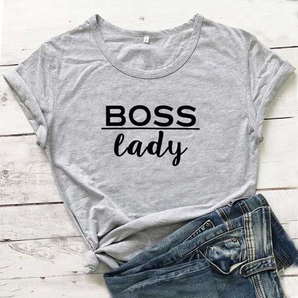 Dámske tričko s potlačou boss lady S 2