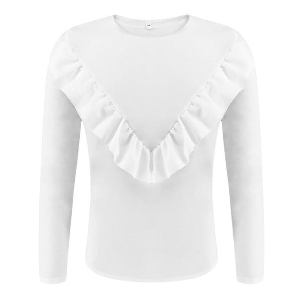 Dámské tričko s volánky bílá M