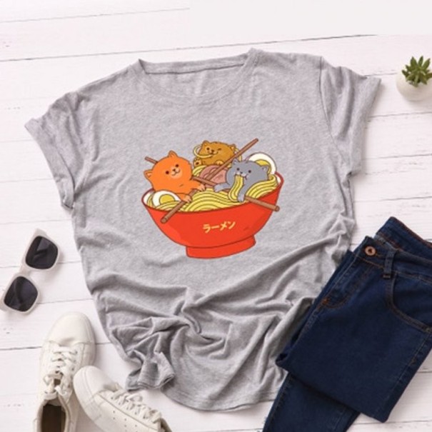 Dámske tričko s vtipnou potlačou B302 sivá 4XL