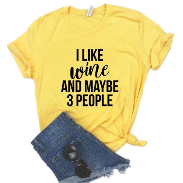 Dámské tričko s vtipným potiskem B314 žlutá M
