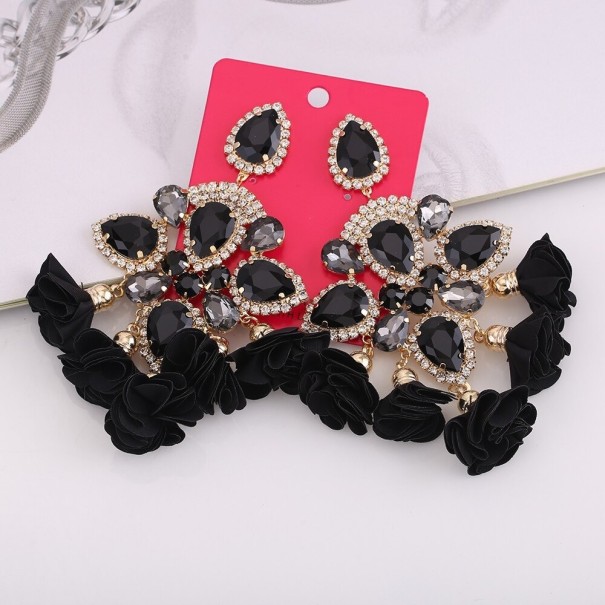 Dámské visací náušnice s krystalem G1239 26