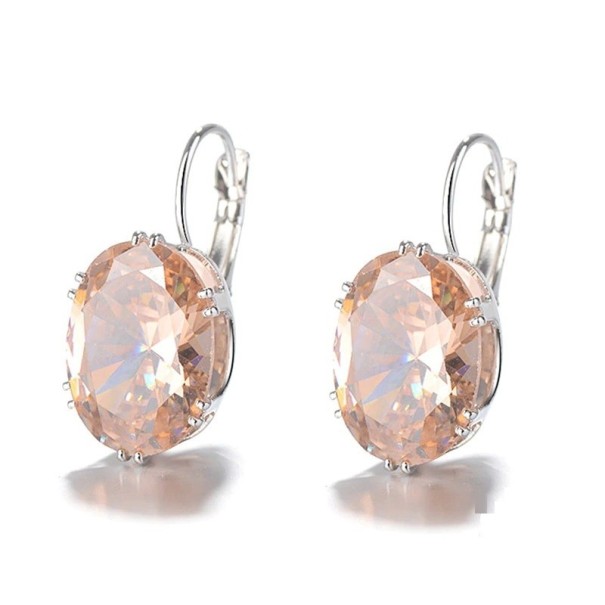 Dámské visací náušnice s krystalem G505 světle oranžová