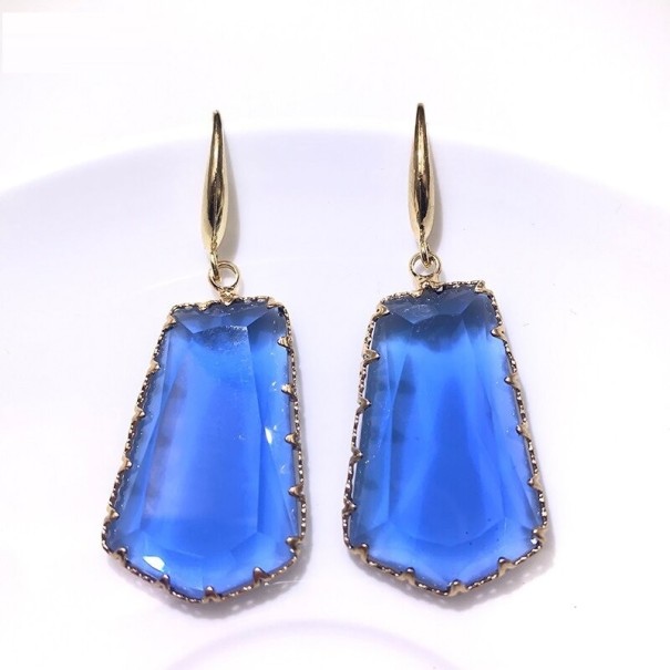 Dámské visací náušnice s krystalem G988 8