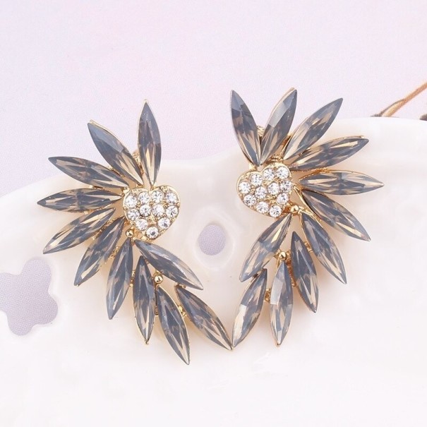 Dámské visací náušnice s krystaly G728 13