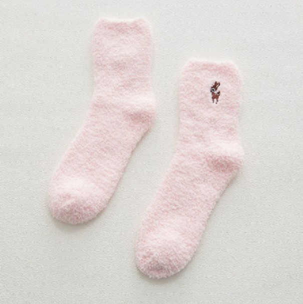 Dámske zimné ponožky - Koloušek ružová
