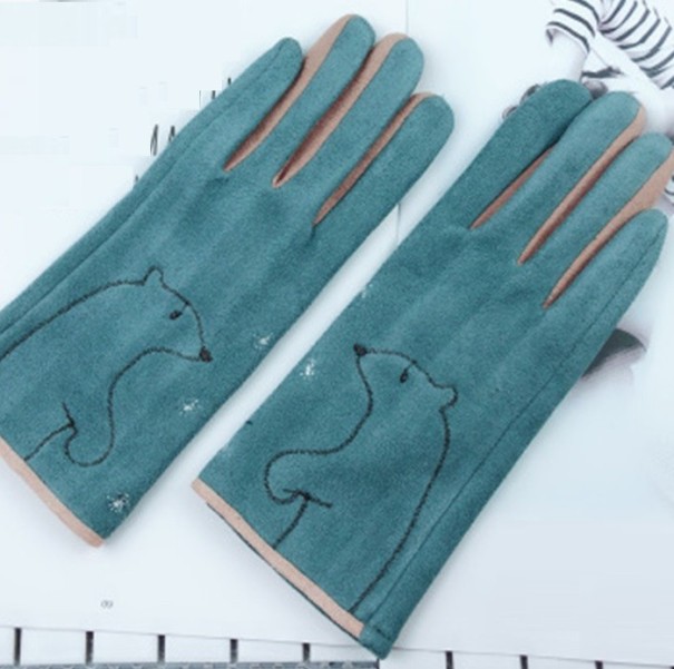 Dámske zimné rukavice s mačkou A2 2