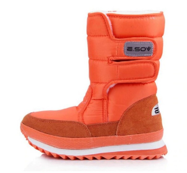 Dámské zimní boty na suchý zip J3230 oranžová 38