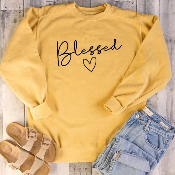 Damski sweter Blessed żółty L