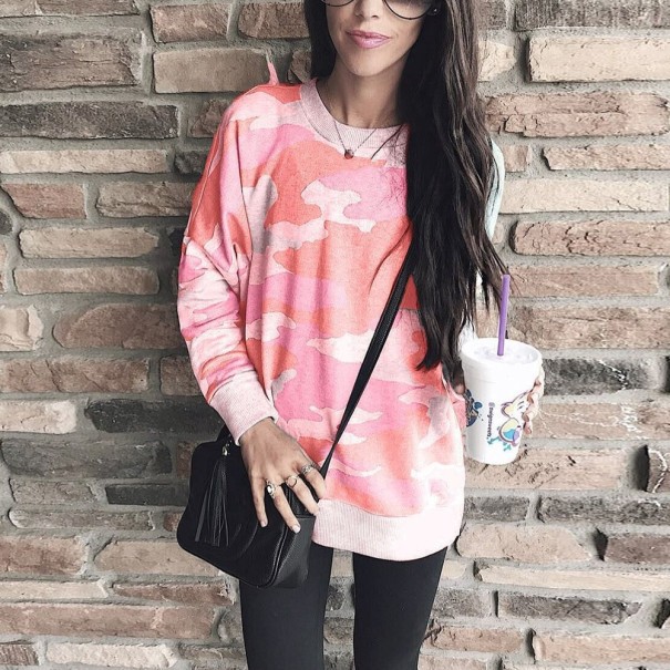 Damski sweter w kamuflażu M 5