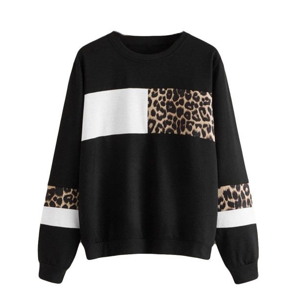 Damski sweter z wzorem czarny XS