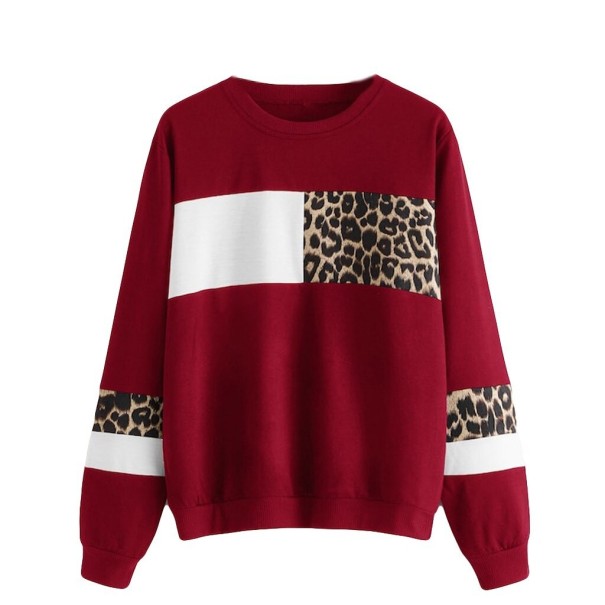 Damski sweter z wzorem wino S