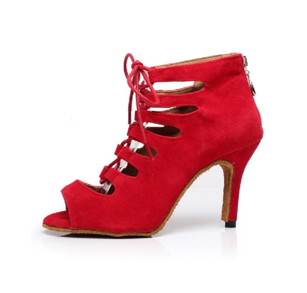 Damskie buty do tańca A451 czerwony 37 10 cm